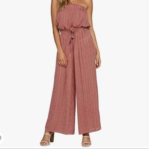 Sexy Strapless Wide Leg Pants Jumpsuit